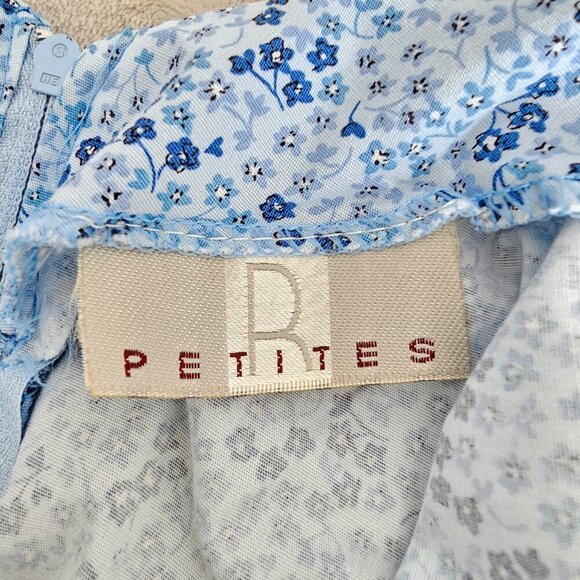 Reitman's Petites Blue Floral Dress, Size 10 - Picture 7 of 12